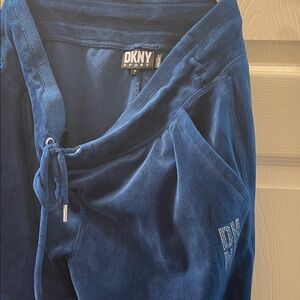 DKNY Sport Deep Blue Velour Pants